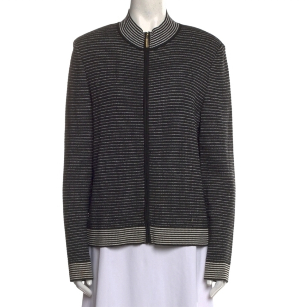 St John Zip Front Cardigan Jacket